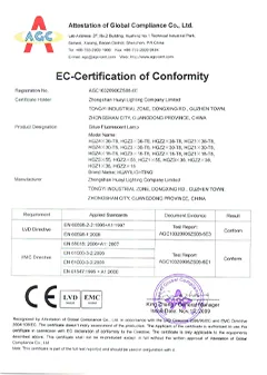 AGC EC-Certification of Conformity document