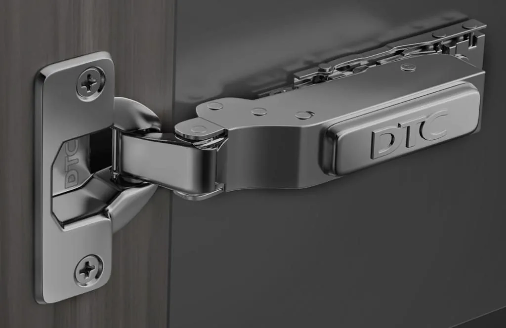 Soft-close hinge fitted to a painted door