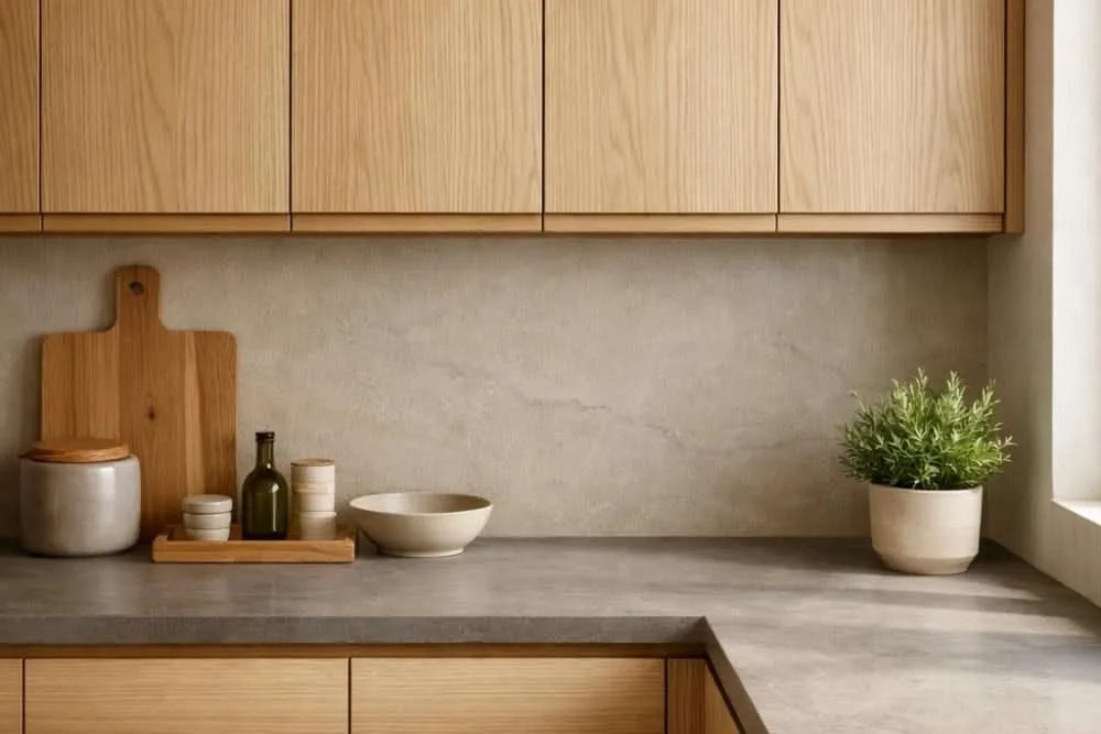 White oak matte finish on a kitchen run